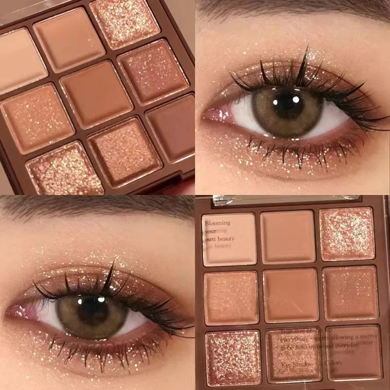 Chocolade Oogschaduwpalet Matte Parelwitte Glitter Oogschaduw Palet Langdurige Glans Oogpigmenten Koreaanse Make-Up Cosmetica