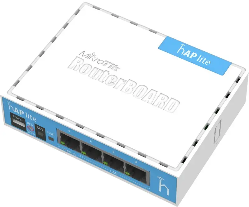 MikroTik RB941-2nD (hAP lite) 2.4G ROS with Access Point 32MB Ram 4xLAN wireless Router