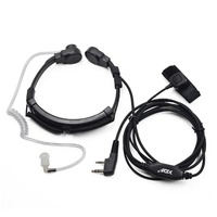 Throat Microphone Mic Walkie-Talkie Headset Transceiver Covert Tube Finger PTT Earpiece For  BAOFENG UV-5R UV-6R BF- 888S