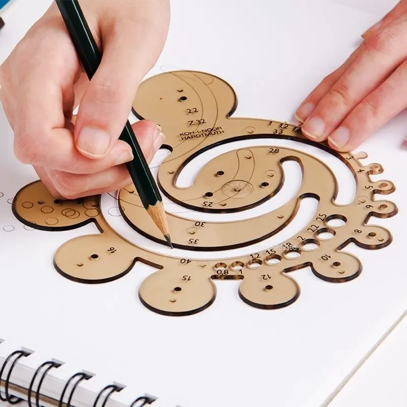 Hoh-i-noor Positive Circle Template Drawing Circle Ruler Engineering Design Drawing Radius Construction Teaching Aids