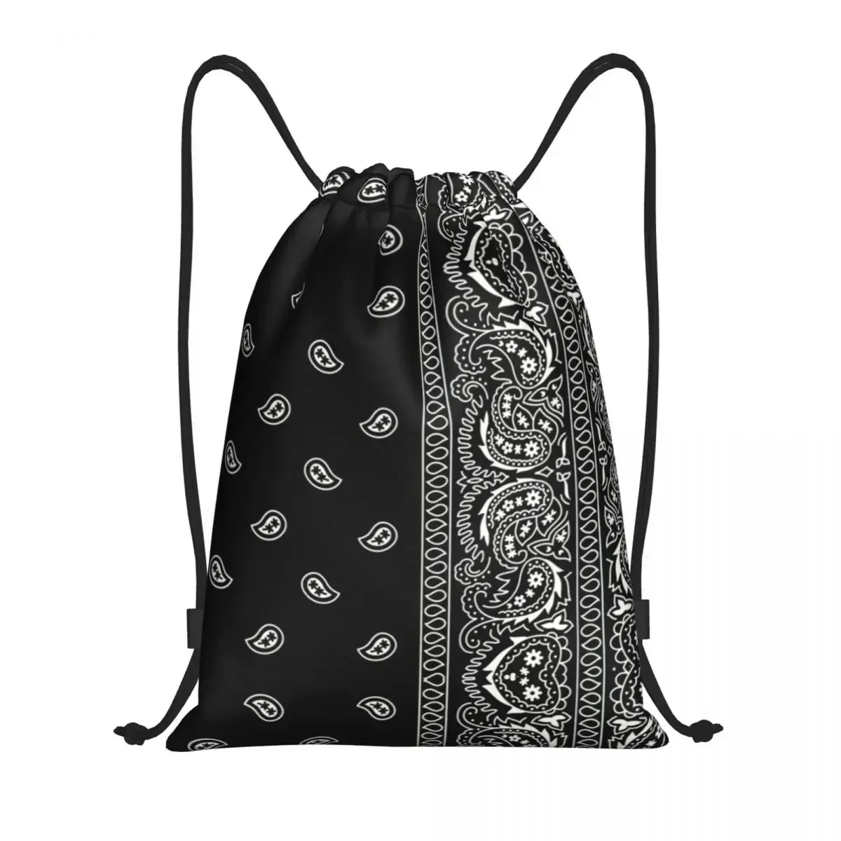 

Personalized Paisley Bandana Backpack for Men Women Lightweight Sports Storage Bag Close fitting Wstring Bags Style