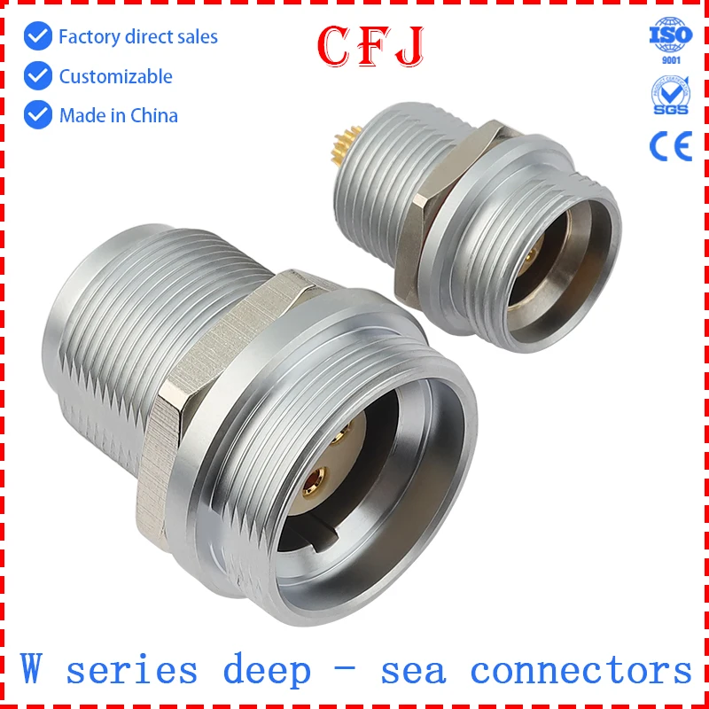 CFJ-HVG 1W 2W 302/303/304/305/306/307/308/310/312/314/316/318/319/326 Pin Deepwater Socket Threaded Connector Signal Power