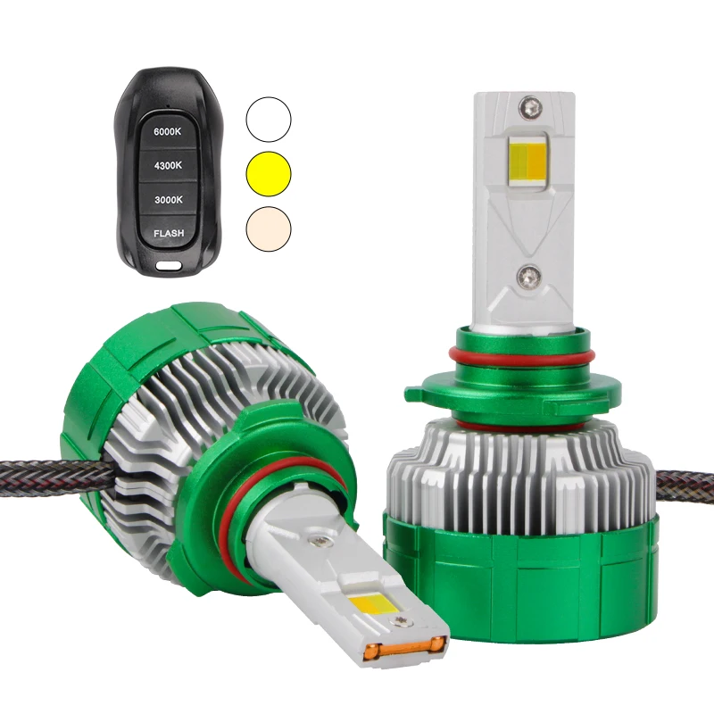 

Tricolor Fog Lights Remote Version H7 H4 H1 H11 9005 Led Car Headlamp CSP 4575 3 Colors Chip 6000K H3 Hb3 Hb4 12V Led Headlights