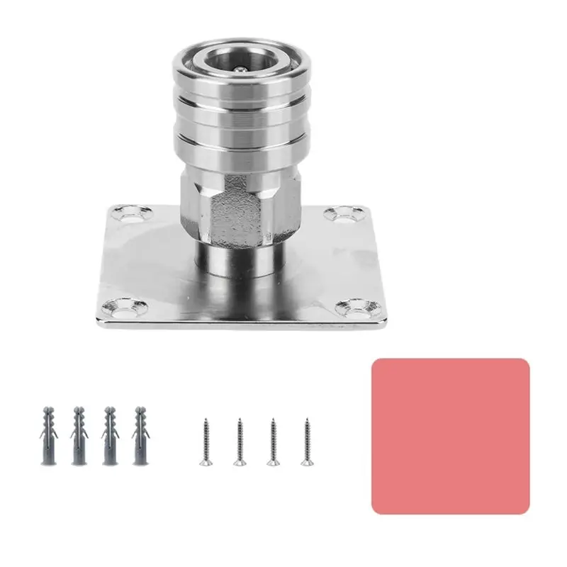 

A24F-Wall Mountable Foam Cannon Nozzle Holder With Stainless Steel Quick Connector 1/4 Quick Connector Storage Rack
