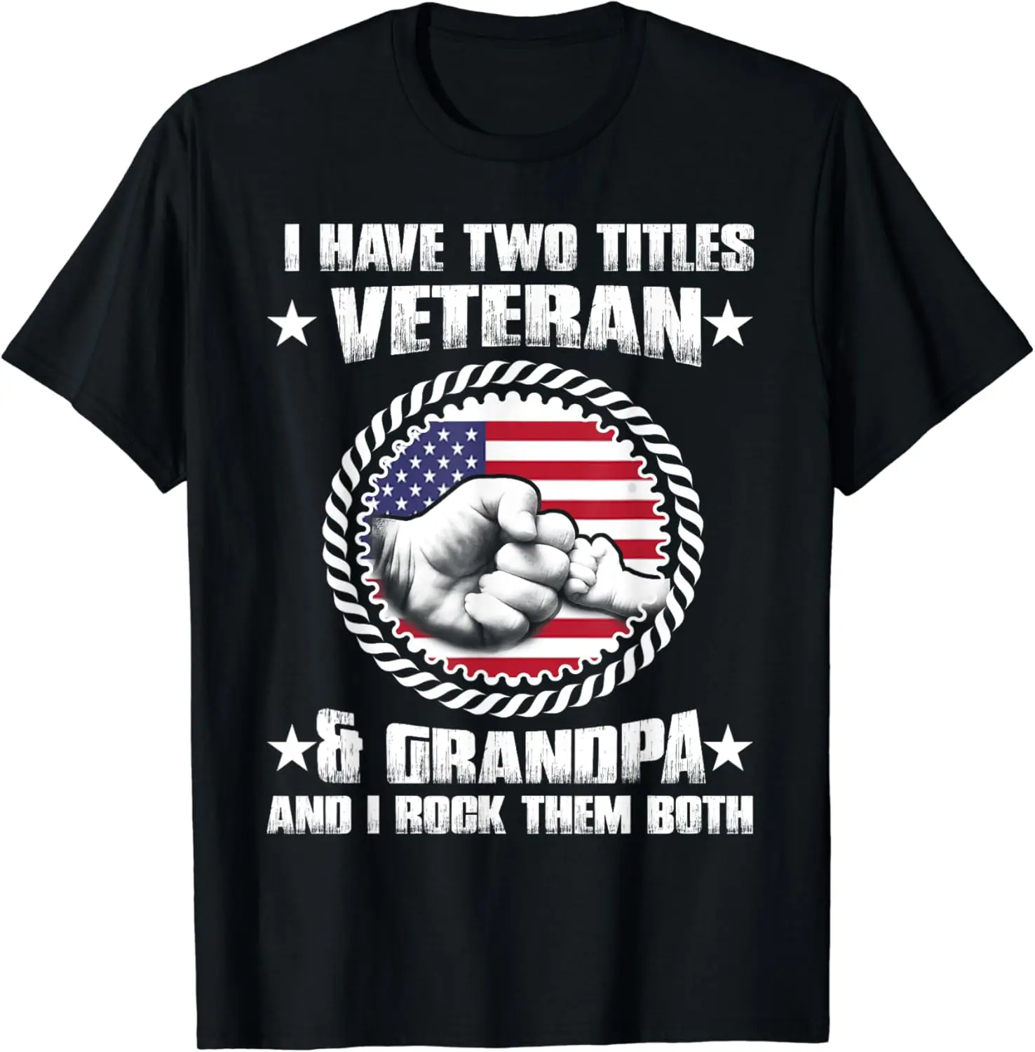 

Veteran Grandpa & I Rock Them Both T-Shirt