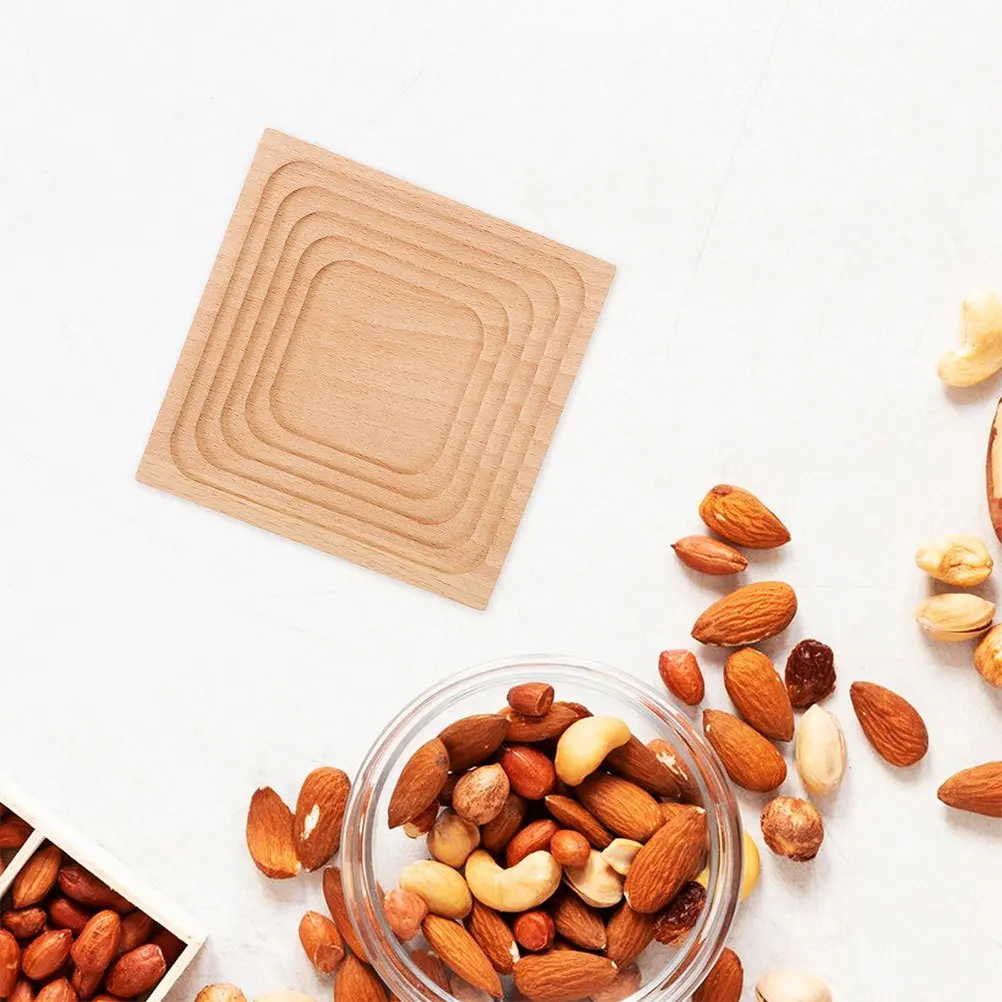 2 قطعة صينية تقديم من الخشب الطبيعي مصقولة يدويًا بتصميم ياباني طبق طعام للإفطار وطاولة القهوة وجبة خفيفة وعرض الجبن والكعك