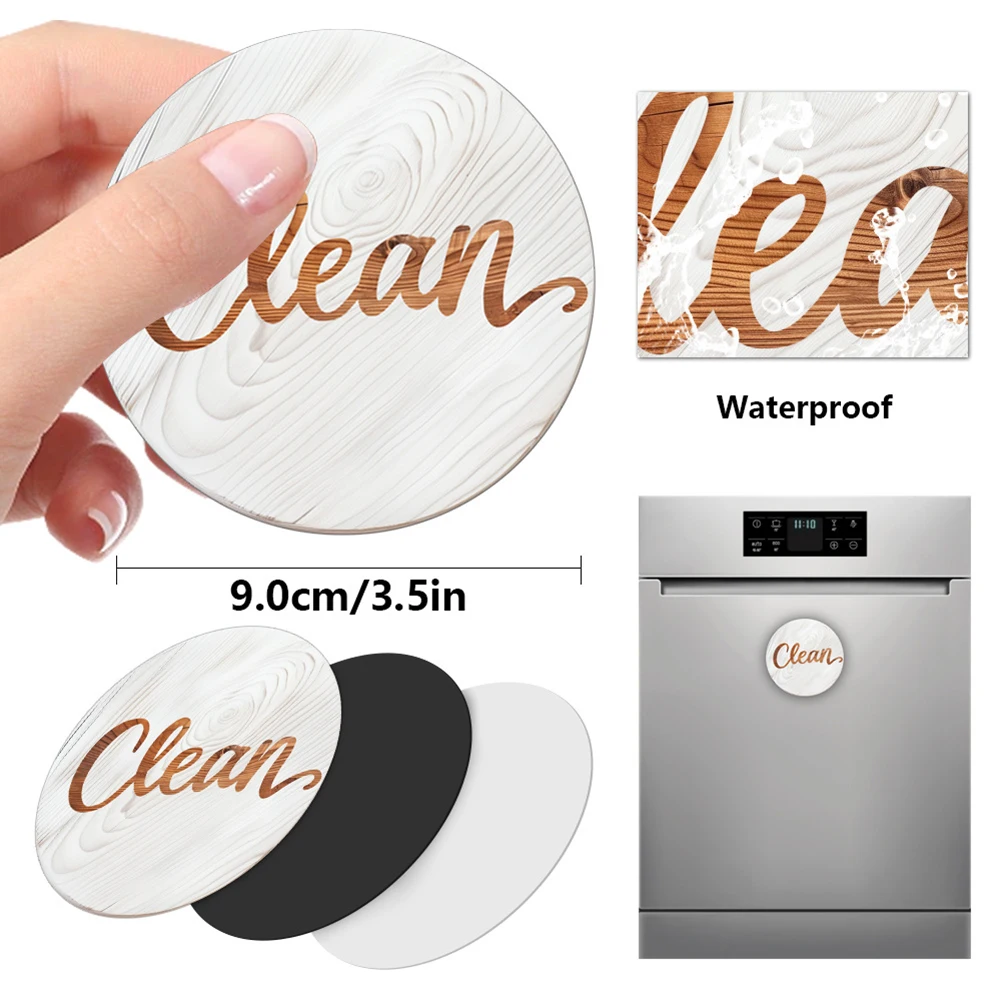 Dishwasher Sign Clean Dirty Sign Christmas Present 3.5 Inches Size 9 Cm Dimensions Cross-contamination Blocker