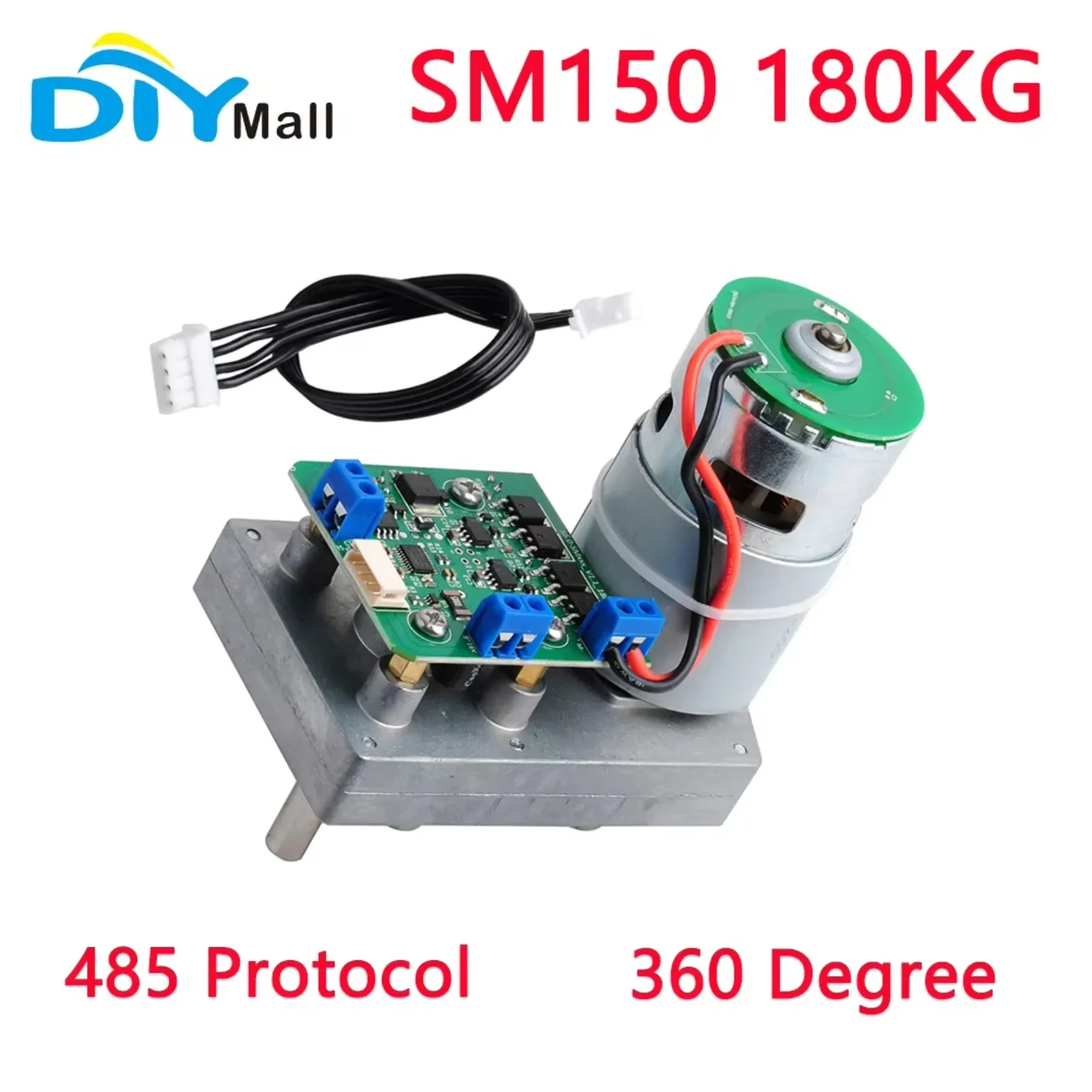 

SMS150 180KG high torque servo 12V 485 protocol magnetic encoding servo 360 degree industrial robot large intelligent robot