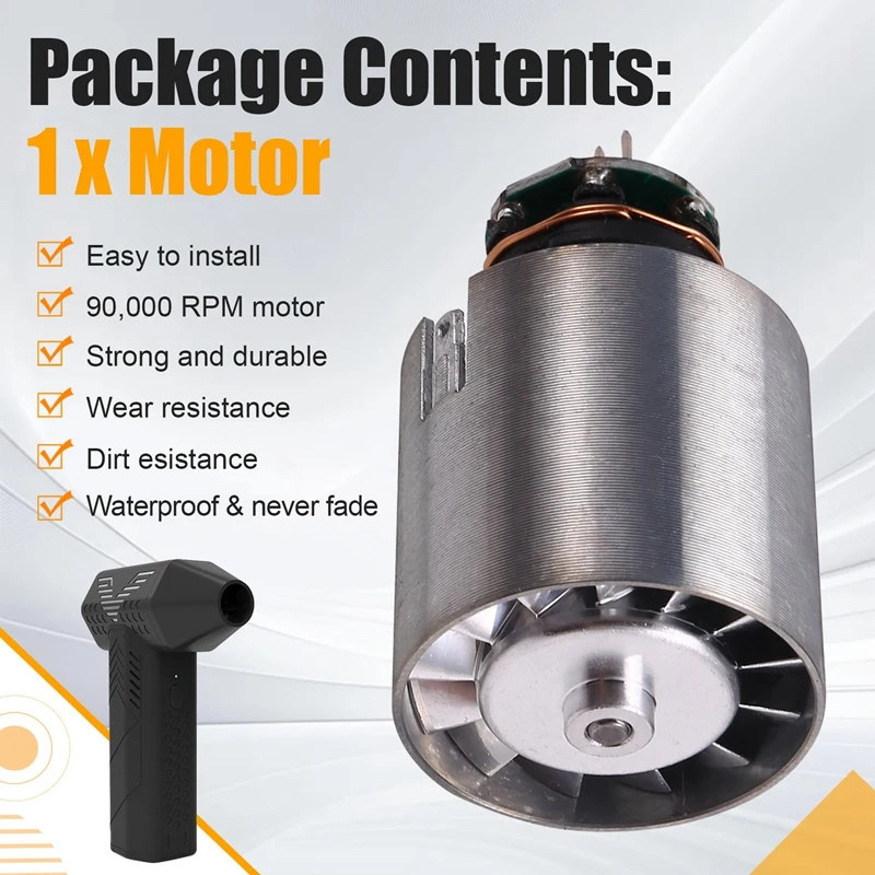 90000 RPM Brushless Motor Turbo Jet Fan Motor for Brushless Blower Violent Fan Brushless Motor-A68M