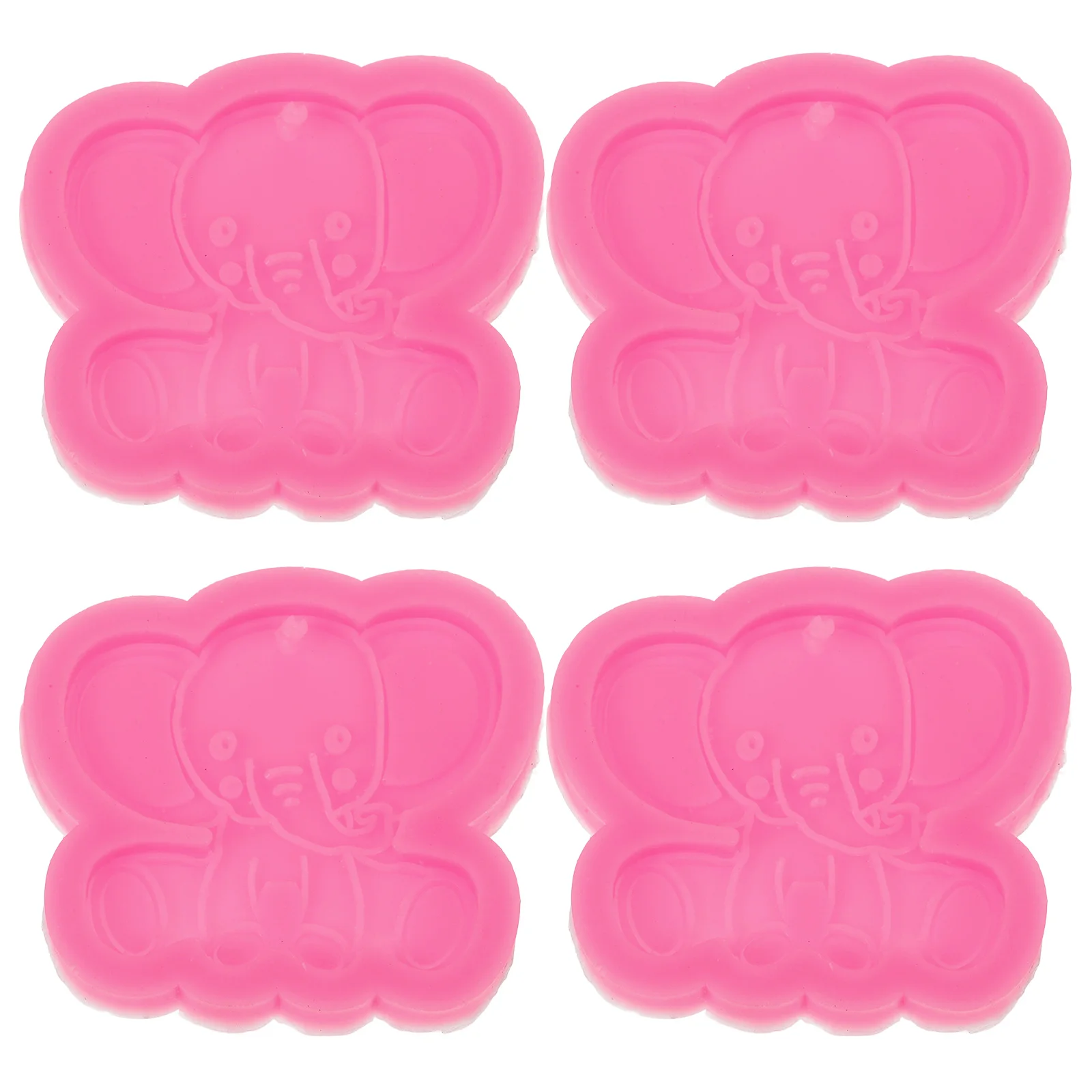 

4pcs Silicone Mold for Aromatherapy Pendant Keychain Car Charm Epoxy Resin Jewelry Diy Nonstick Flexible Casting