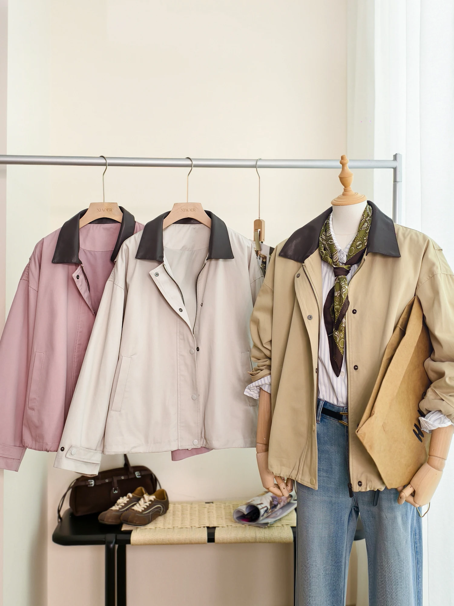 

Утепленное хлопковое пальто свободного кроя с регулируемым низом на шнурке, женское, комфортное, с длинными рукавами, цветное