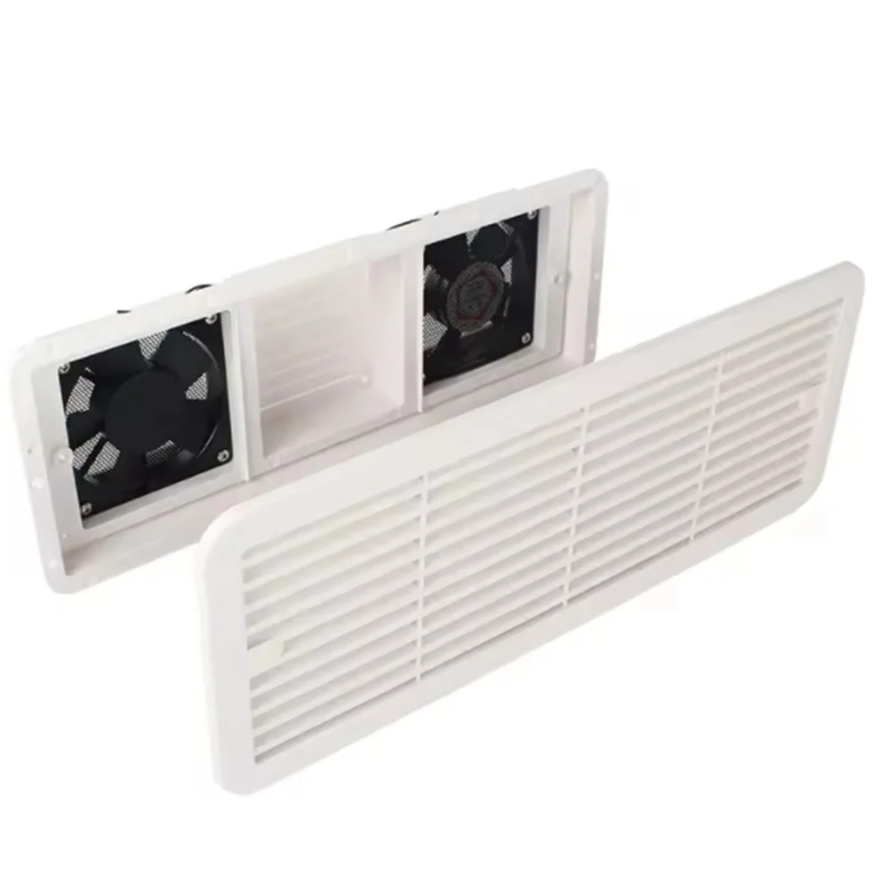 Side Air Outlet Fridge Vent With Fan Silent Caravan Accessories For Rv Trailer Caravan 12V Strong Wind Ventilation Exhaust Fans
