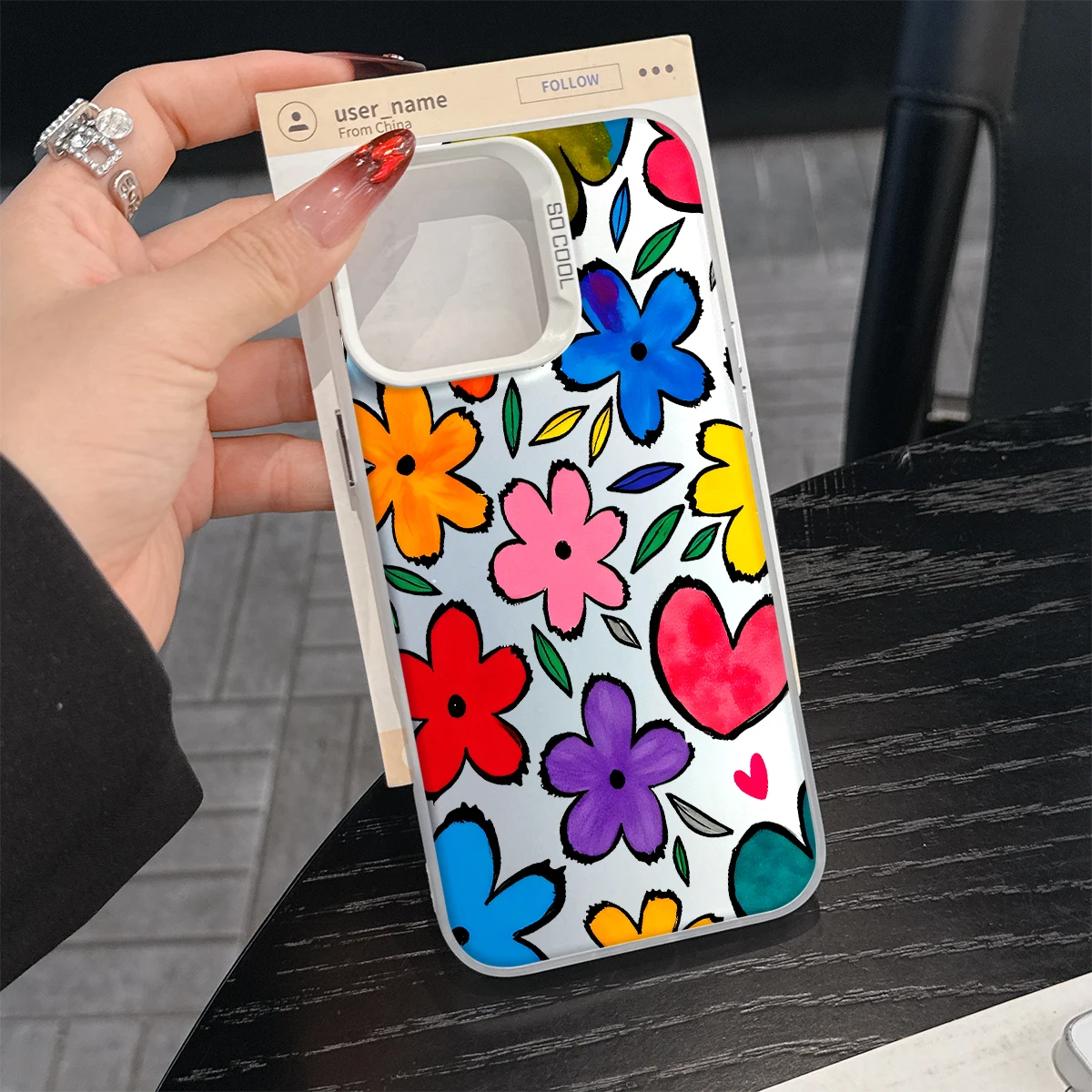 Чехол для телефона с разноцветными цветочными узорами для iPhone 16e 15 14 13 11Pro XR XS Max 12 Mini 7 8 6 Plus Y2k, матовый роскошный модный чехол