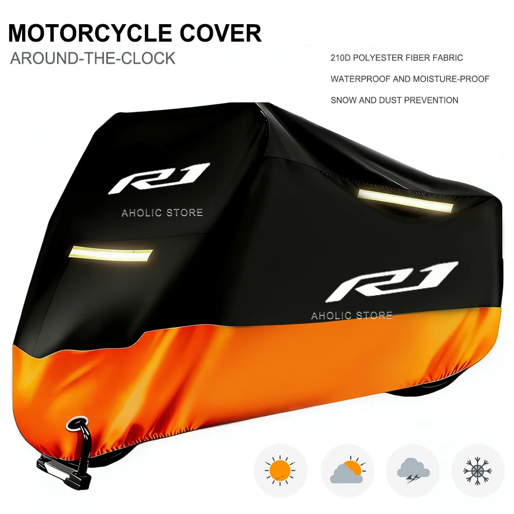 Motorcycle Cover 210D Oxford Waterproof Outdoor Indoor Dustproof Snow Proof UV Protection For YZF R1 R1M yzf r1 r1m