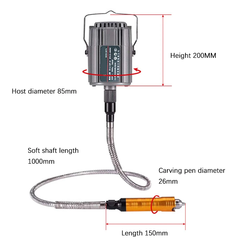 

Upgraded 3875 Hanging Grinder, High Power Polishing Tool for Stone Carving, Wood Carving and Metal Polishing