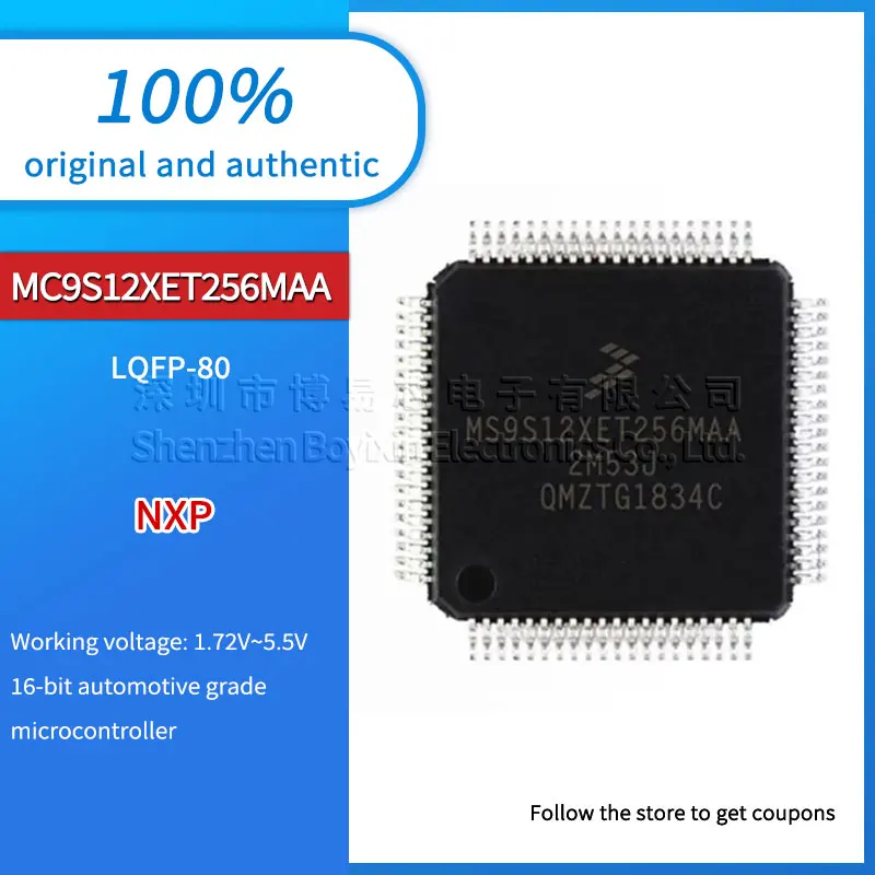 Microcontrolador de grado automotriz MC9S12XET256MAA, Original, auténtico, 16 bits, paquete de LQFP-80