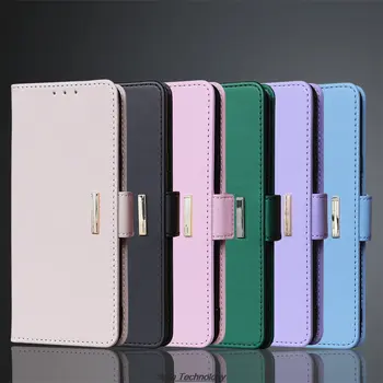 Kožené pouzdro s magnetickou přezkou pro OPPO A91 / F15 / Reno3 Globální peněženka RFID blokování Flip kryt pro ženy Jednoduché pouzdro a kryty Coque 10 nejlepší prodej Zadní kryt OPPO F15 - №4