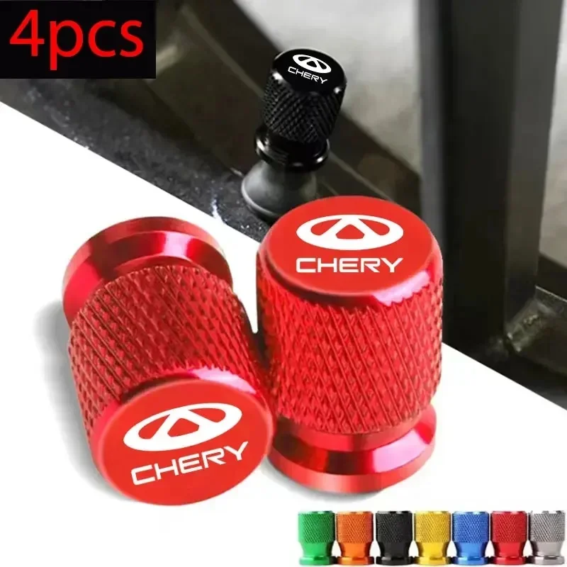 4Pcs Chery Anti‑Dust Tire Valve Stem Caps Fit Chery S5 O5 E5 C5 PRO PHEV Tiggo 5 8 7 Arrizo Jetour X70 X70SM Wheel Rim Accessory