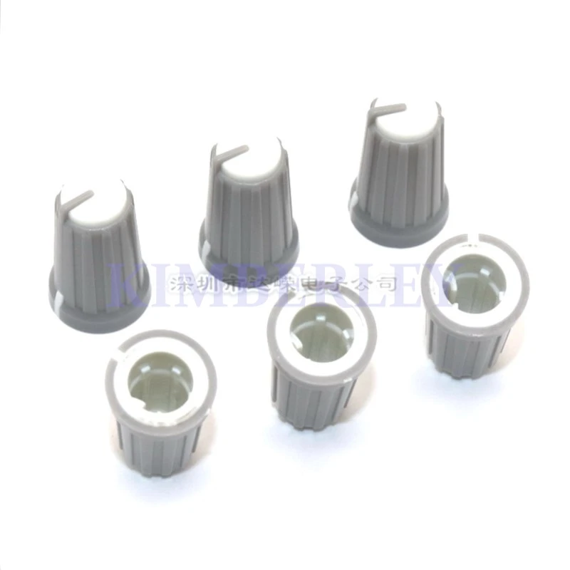 20 Piece 12 X 19MM Plastic Knob Cap Potentiometer Knob Striped two-color Knob D-axis Type Potentiometer Knob