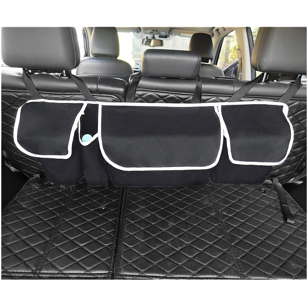 Car Trunk Organizer Oxford Adjustable Interior Accessories Back Seat Storage Bag 4 Pocket