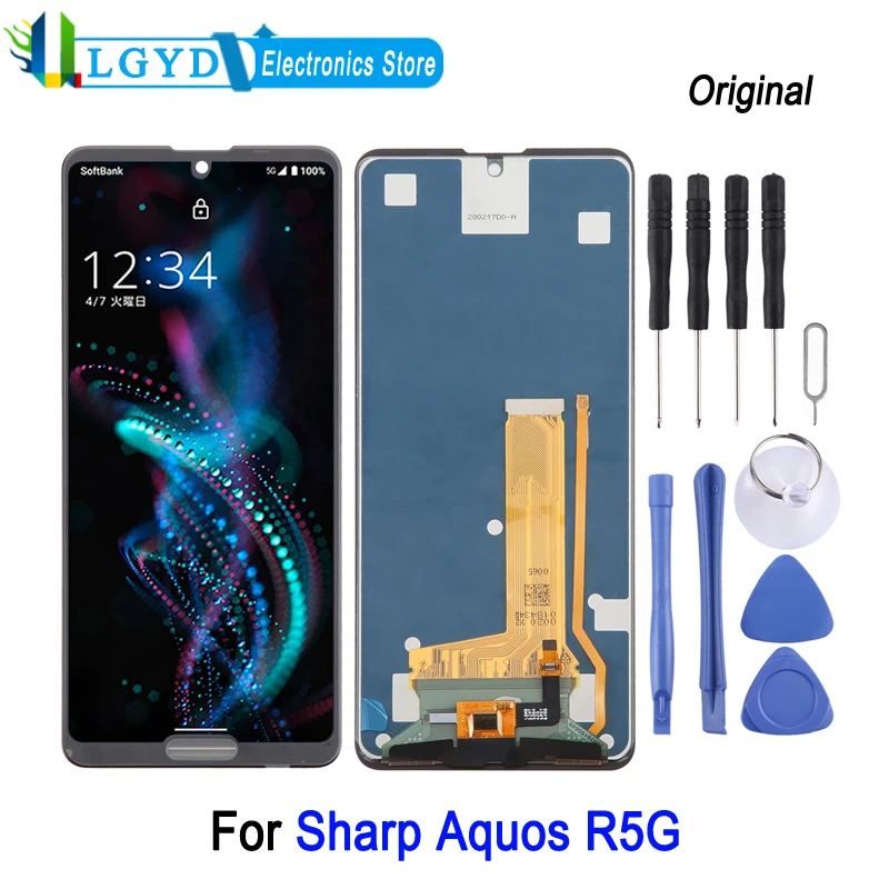 6.5-inch LCD Screen For Sharp Aquos R5G Phone LCD Display Touch Screen Repair Replacement Part