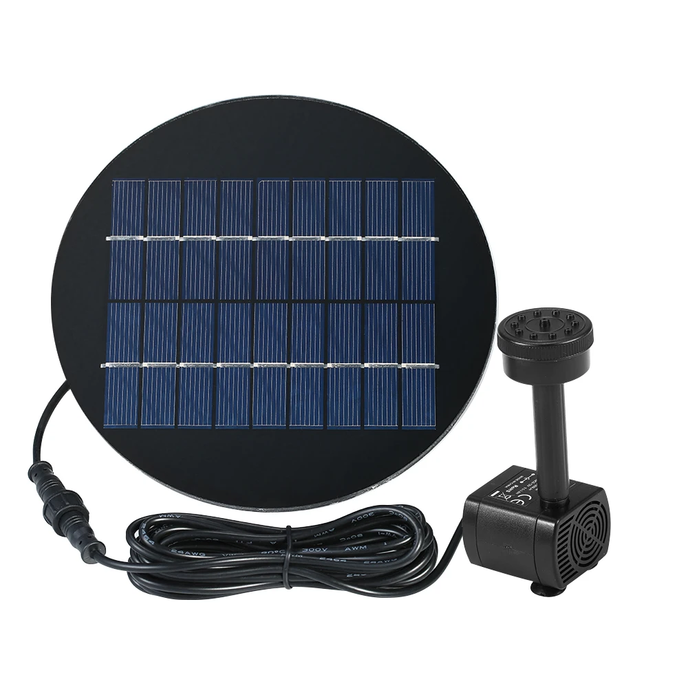 

Decdeal 9V 1.8W Solar Panel Solar Powered Fountain Submersible Brushless Water Pump Kit for Bird Bath Pond Pull Garden