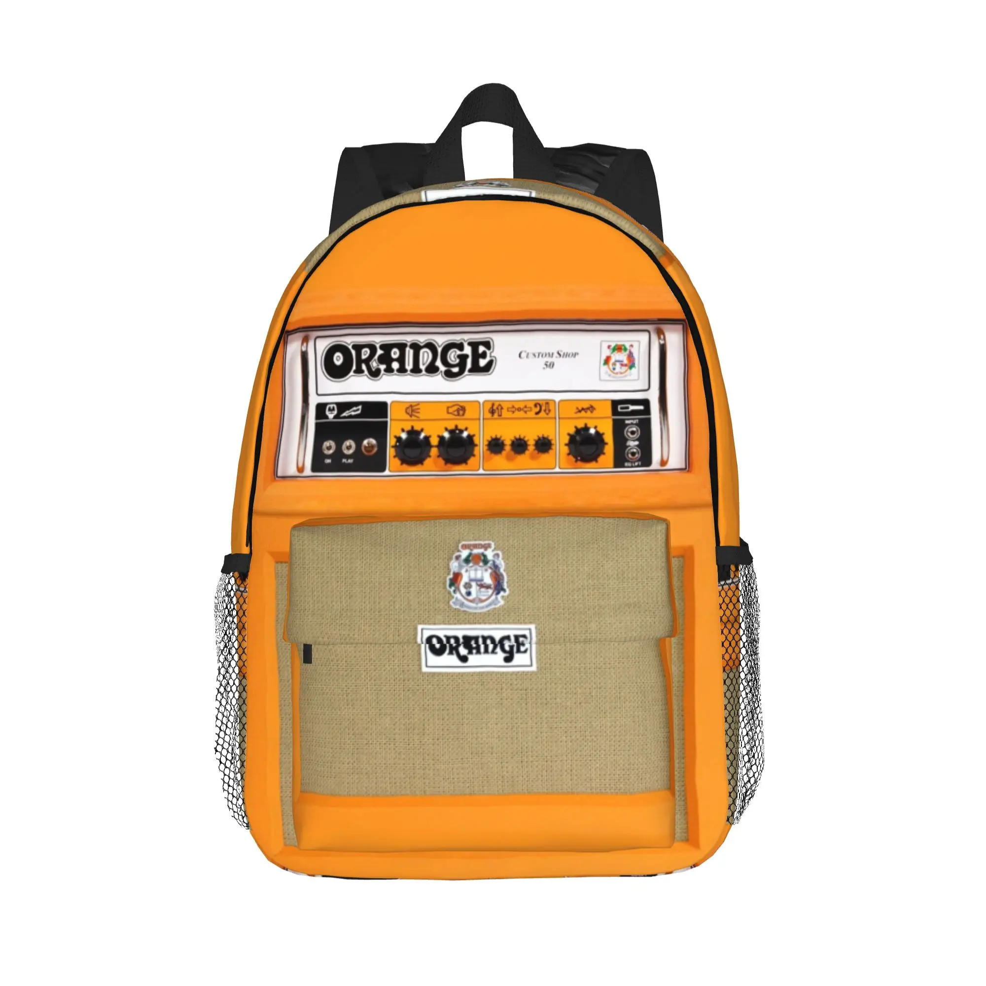 orange color amp amplifier Backpack Hot Sale Daypack Large Capacity Boys Girls BookBag Shoulder Bags for Men Women School Bag