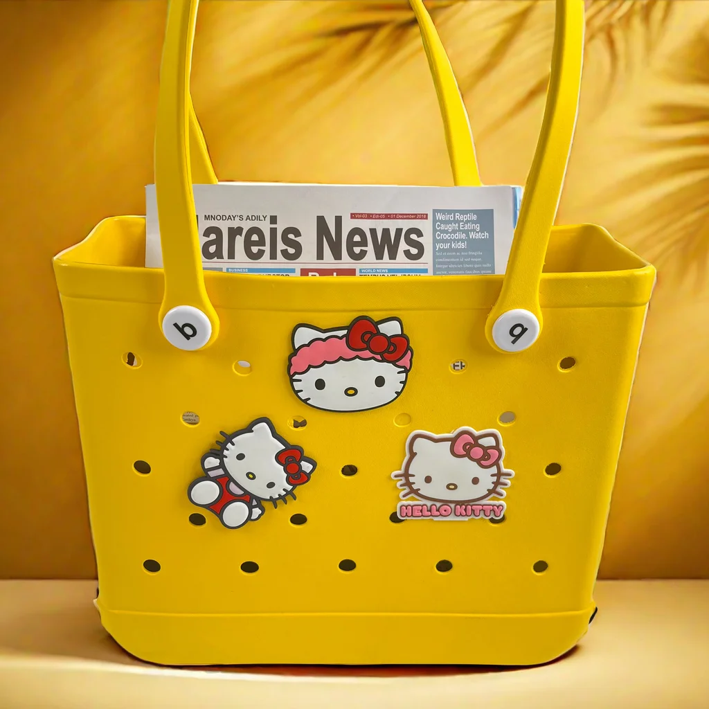 MINISO-dijes de HelloKitty grandes de 3 piezas, accesorios para bolsos, bolso, hebilla decorativa