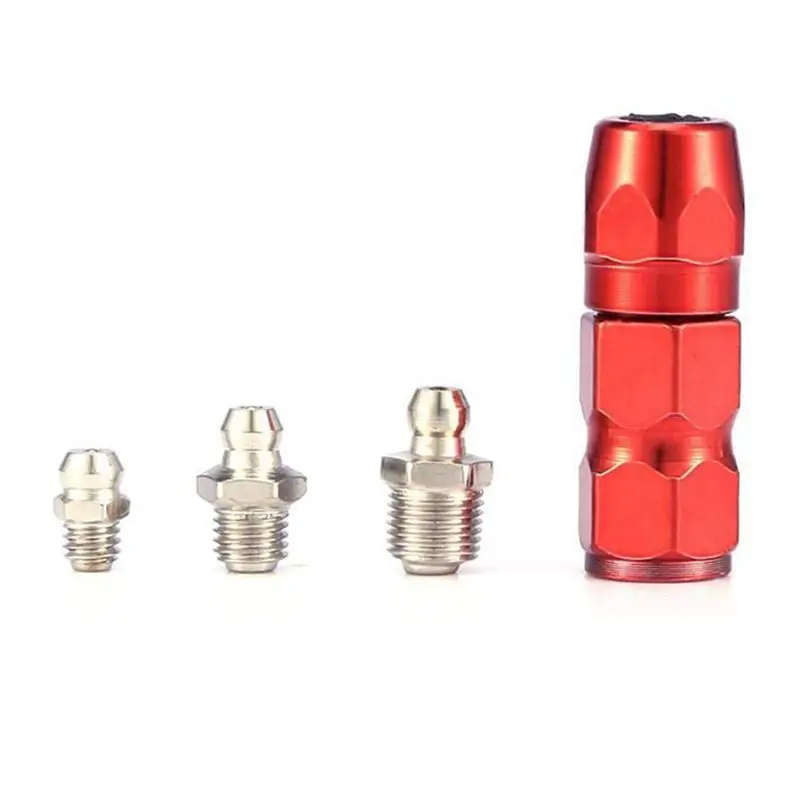 M12K-122Pcs Grease Fitting Pack M6/M8/M10 Metal Nipple Mechanical Lubrication Part Grease Nipple Fitting Assortment Kits