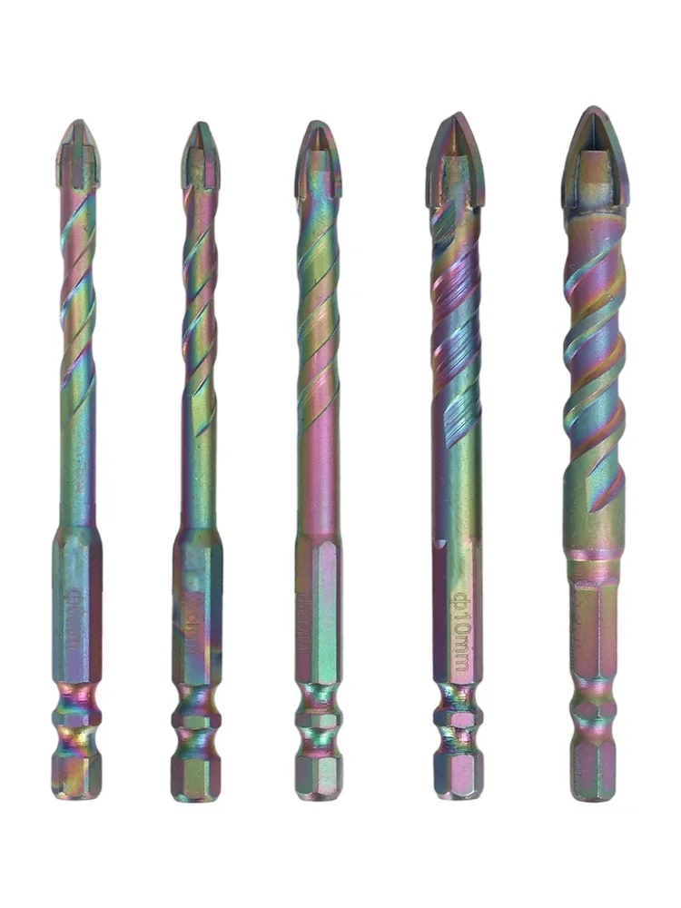 Cutter Style Carbide Drill Bit Set of Five Suitable for Various Materials Including For Glass and Metal with a Length of 95 mm