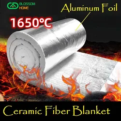 Manta de fibra cerámica de rodamiento de circonio, 1500 ℃, resistencia a altas temperaturas, aislamiento resistente al fuego, algodón utilizado en la industria