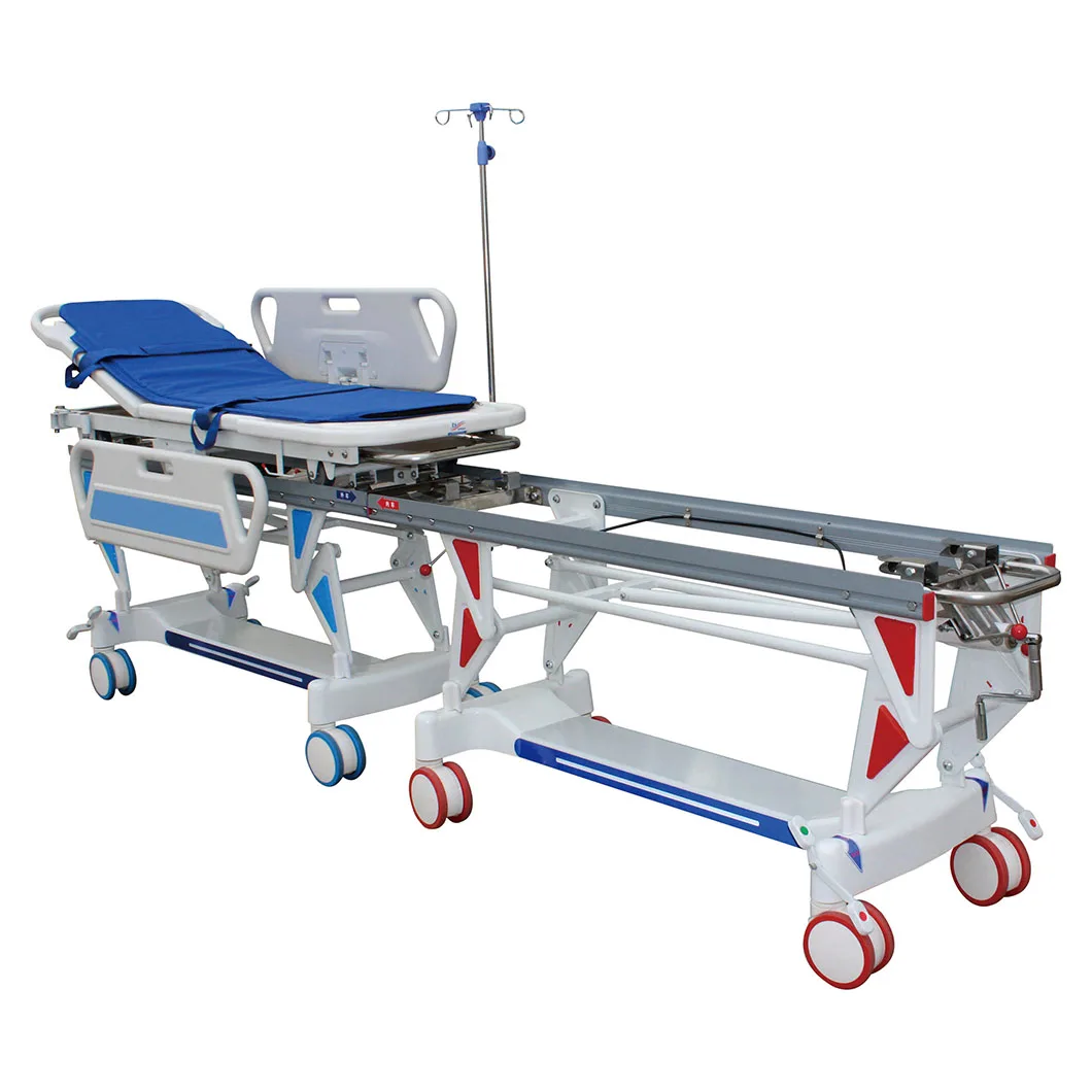 

High Quality Hospital Medical Adjustable Patient Transfer Stretcher Bed Transport Patient Trolley