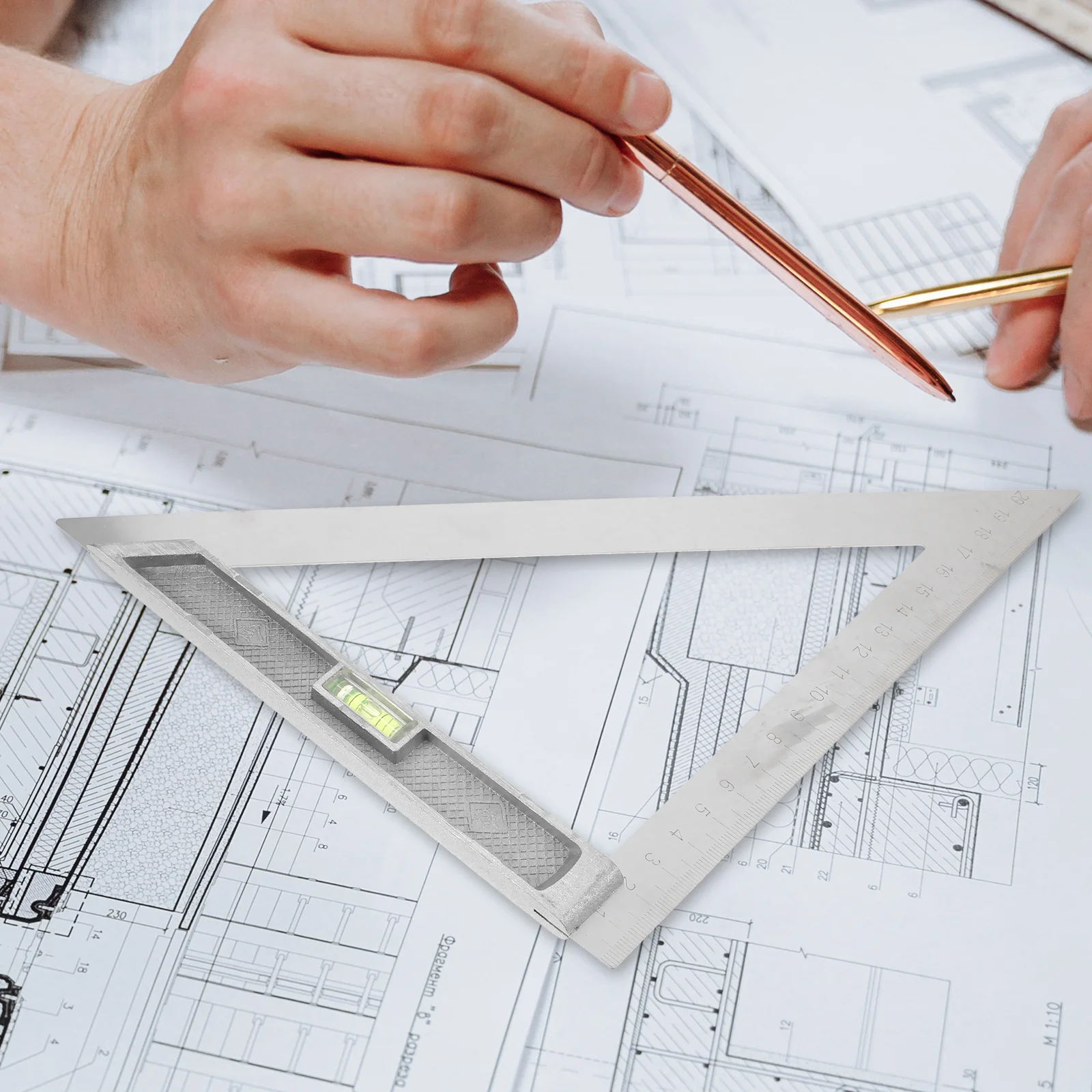 

Metal Square Ruler Precision Measuring Tool For Woodworking Drawing Drafting Angle Measurement Large Framing Square Layout