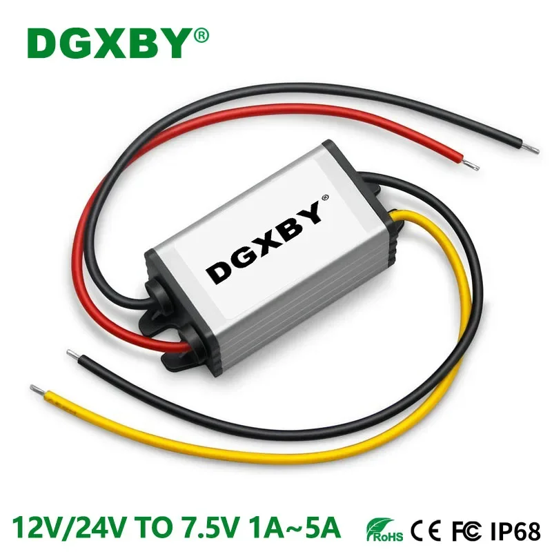 DGXBY 12V/24V to 7.5V 1A 3A 5A Vehicle Power Step-down 10-40V to 7.5V DC Stabilized Power Supply Module CE Certification