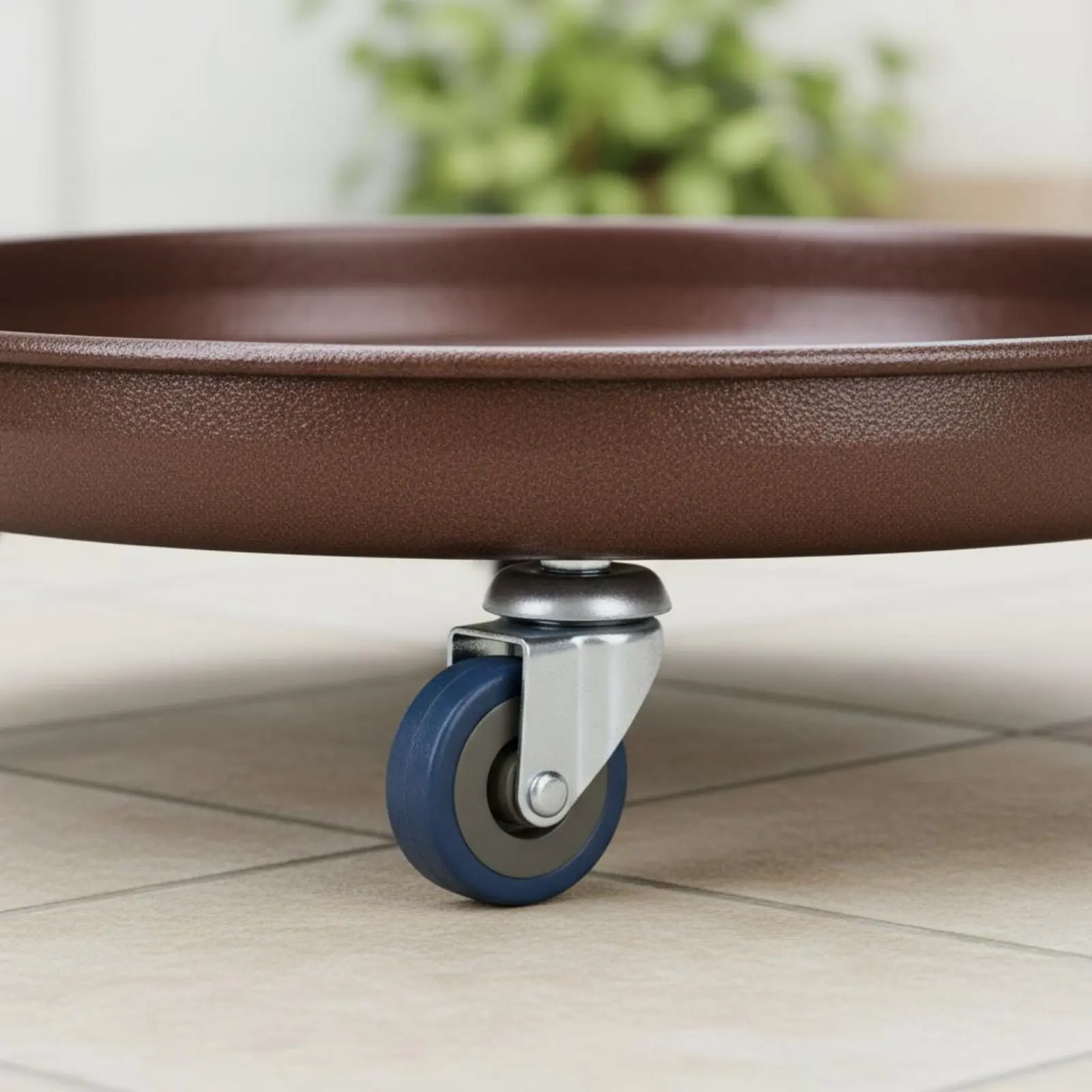 

Plant Saucer Tray with Wheels Easy to Clean Wheeled Plant Cart Flower Pot Dolly Non-Slip Surface Round Wheel Tray