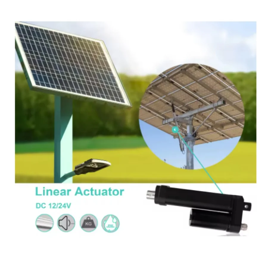 صامت مقاوم للماء الغبار الثقيلة المحرك الخطي 12 فولت 24 فولت IP68 السكتة الدماغية 30 مللي متر-200 مللي متر 12 فولت 3 مللي متر s 1200N