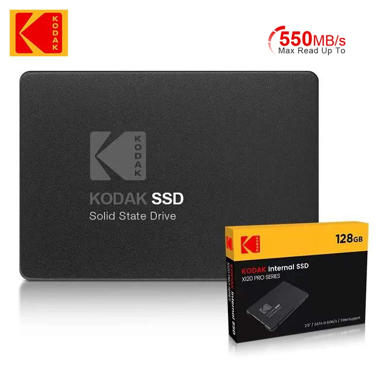 Nieuwe Kodak 2.5 Inch Ssd 1Tb Harde Schijven 128Gb 256Gb 512Gb Sata 3.0 Metalen Interne Solid state Drive 550 Mb/s Voor Laptops Destops