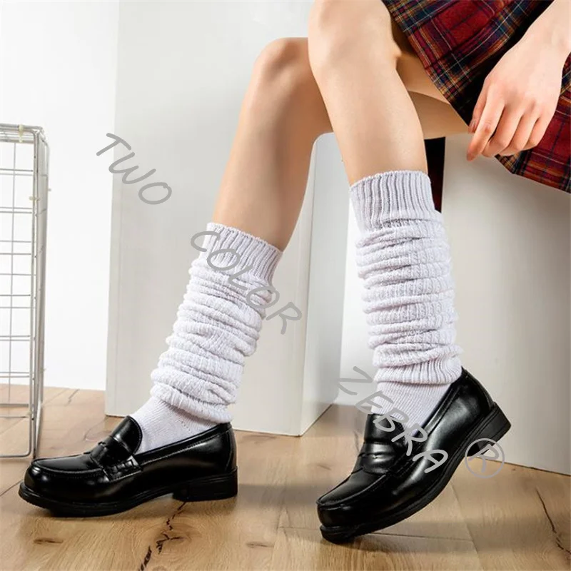 Nhật Bản Slouch Tất Rời Giày Vớ Cổ Lolita Cô Gái Ngọt Ngào Bao Tay Chân Dệt Kim Chân Bao Ấm Tất Kéo Dài Thời Gian Đống Đống Tất