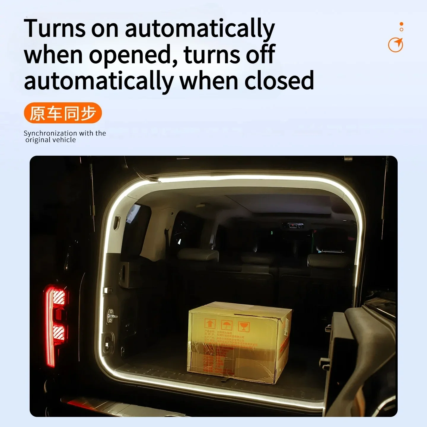 For BAIC BJ40 2024-2026 Car Trunk Ambient Light Outdoor Camping Auxiliary Lighting Car Tail Light Strip Decorative Accessories detail image 4