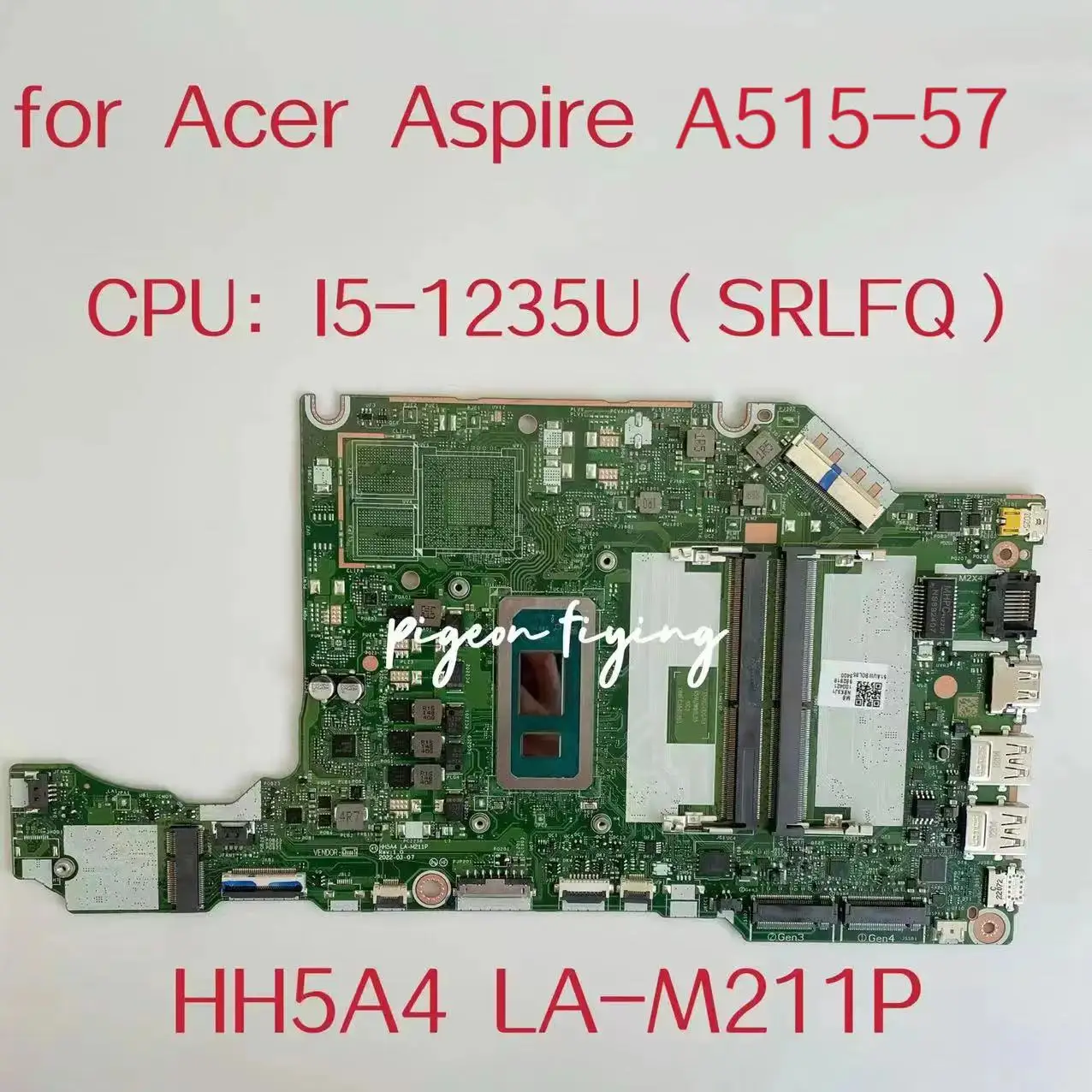 HH5A4 LA-M211P Mainboard for Acer Aspire A515-57 Laptop Motherboard CPU:I5-1235U SRLFQ DDR4 NBK3J11.003 100% Test OK