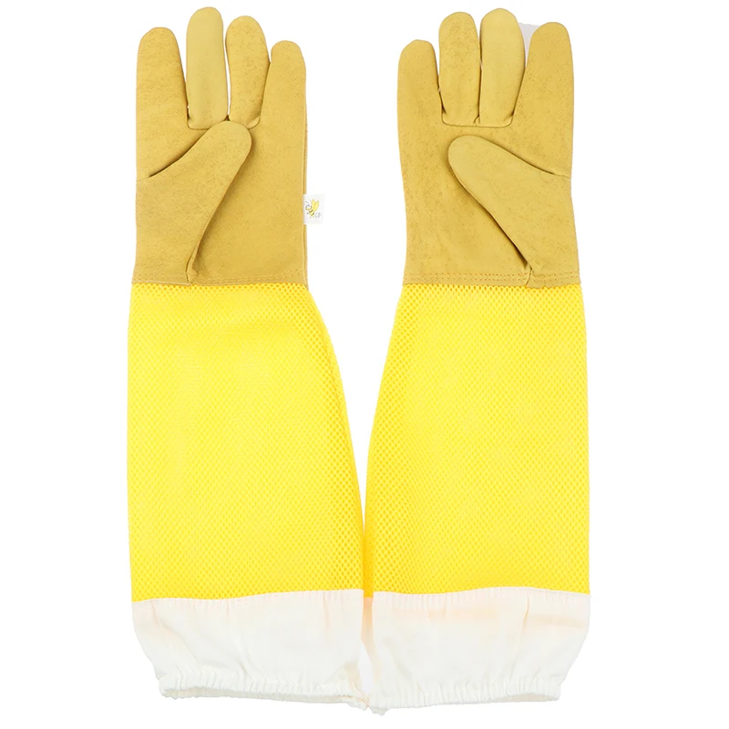 

1 Pair Beekeeping Gloves Goatskin Bee Keeping With Vented Beekeeper Long Gloves