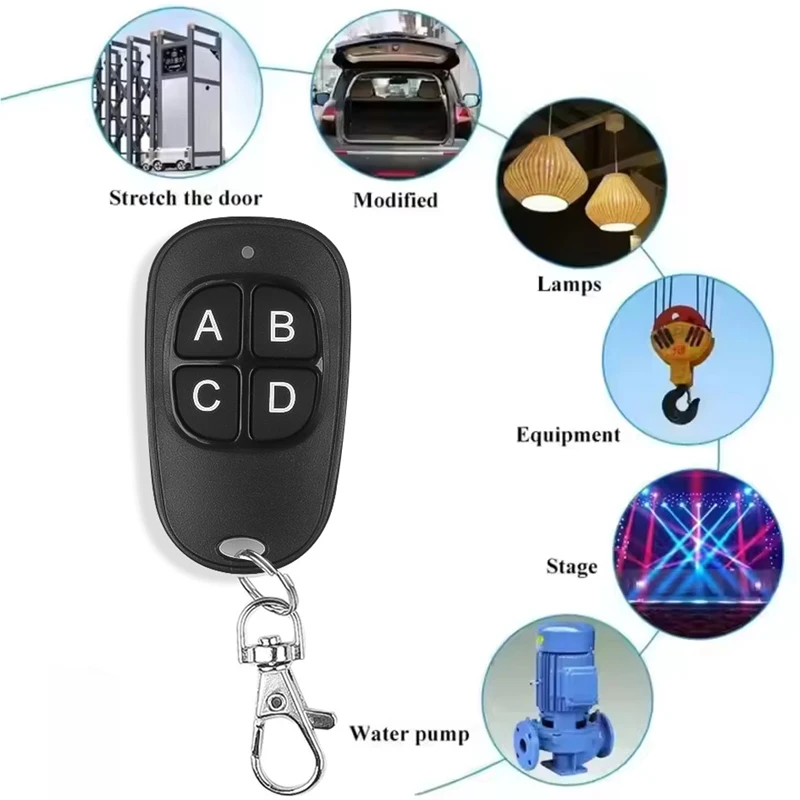 433 MHz Remote Control Universal 433MHz Remote Control Copy Code 4 Key Wireless Transmitter Duplicator Clone For Electric Garage