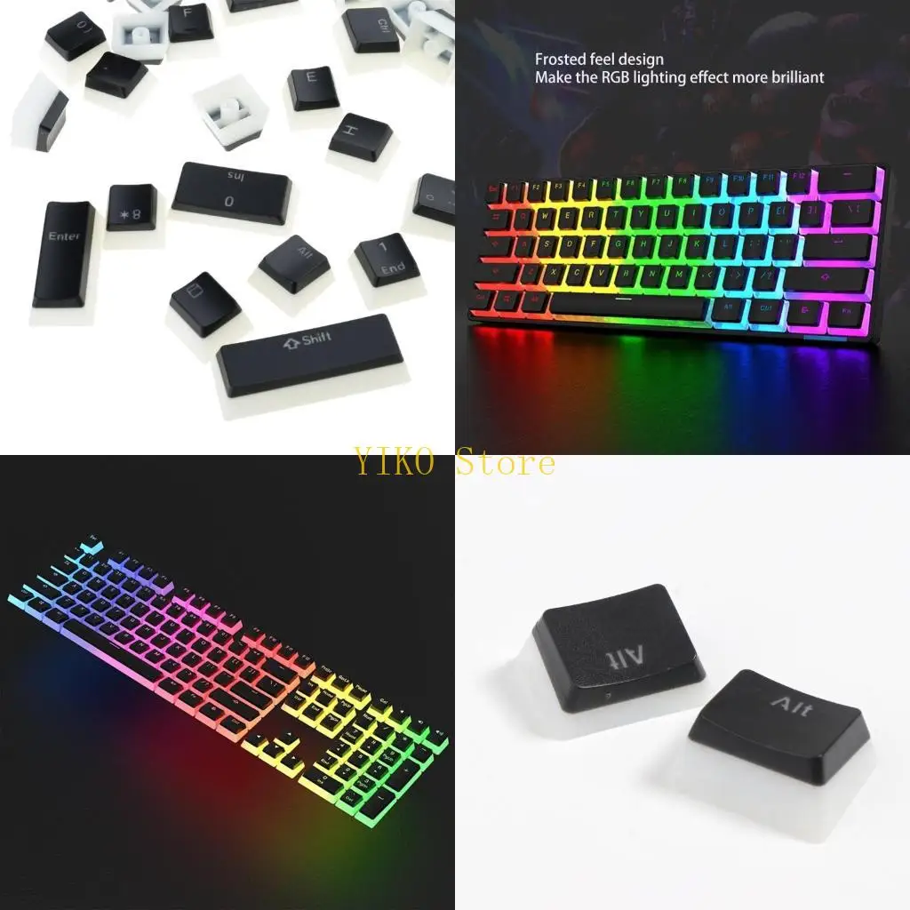 

K32C Двойные колпачки для клавиш из ПБТ, 108 клавиш, колпачки для ключей с подсветкой, OEM-профиль для переключателя Mx