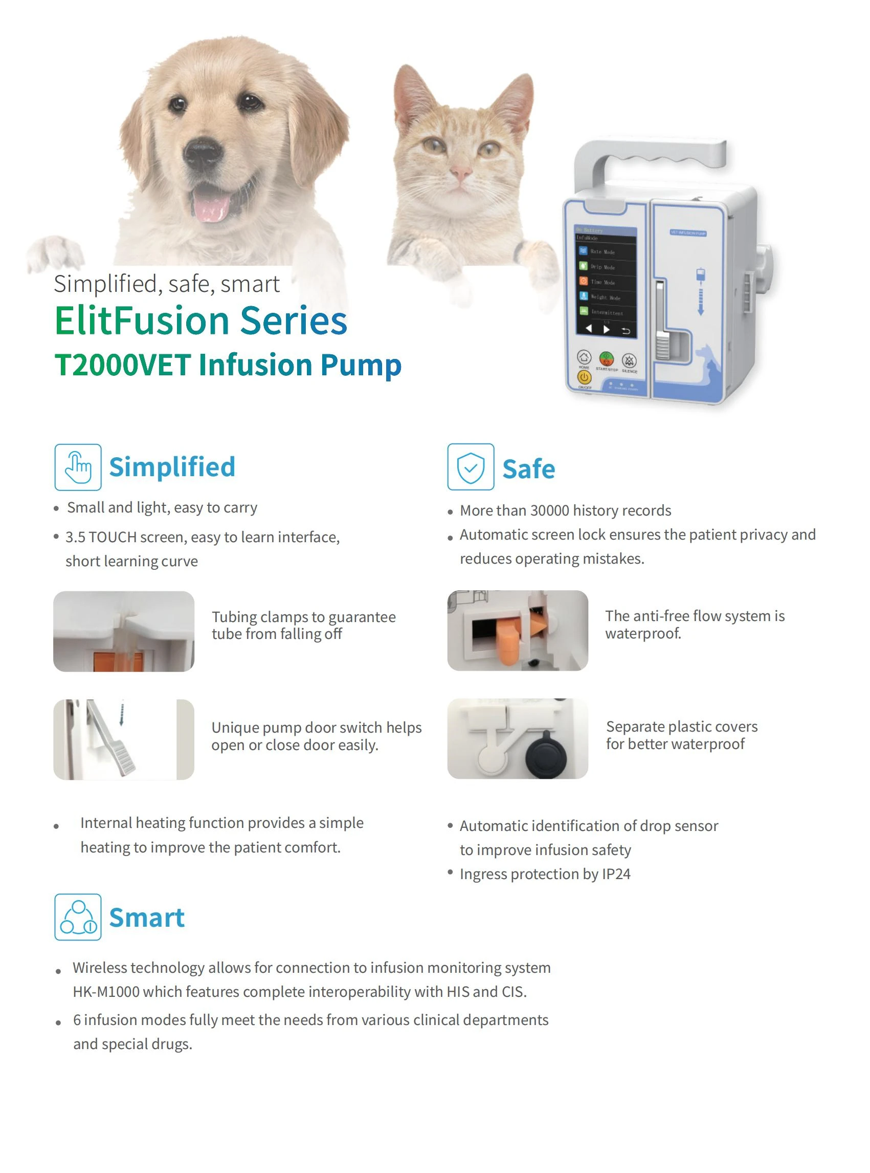 Howkmed Electric Small Animal Veterinary Pet Infusion Syringe Pump