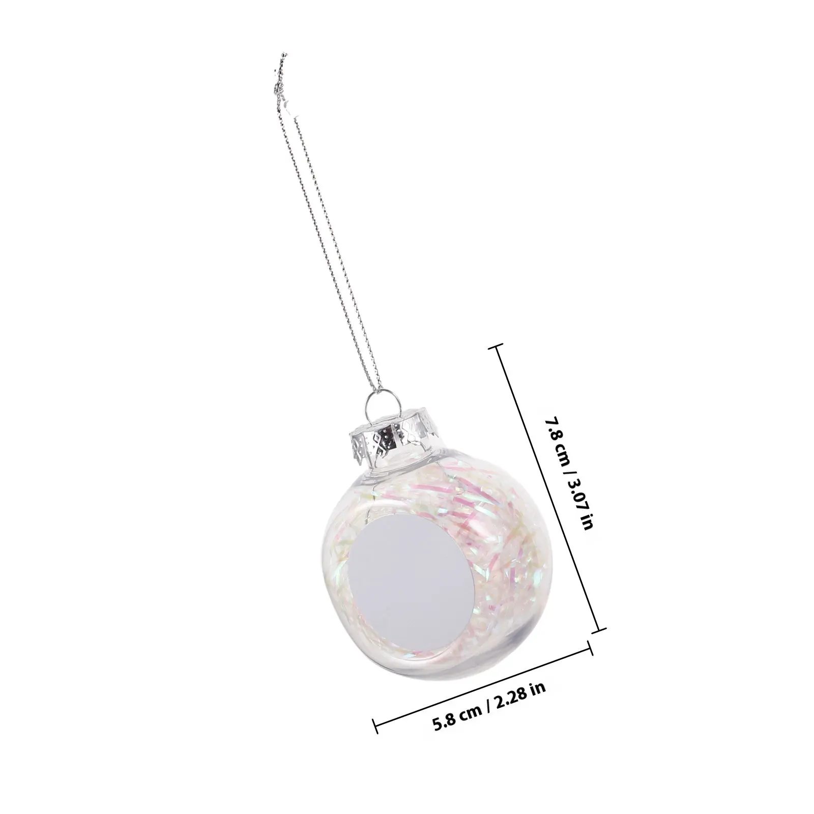 4Pcs Christmas Ball Ornaments Clear Plastic Hangable Baubles for Tree Decoration Wedding Party Holiday Festive DIY Craft