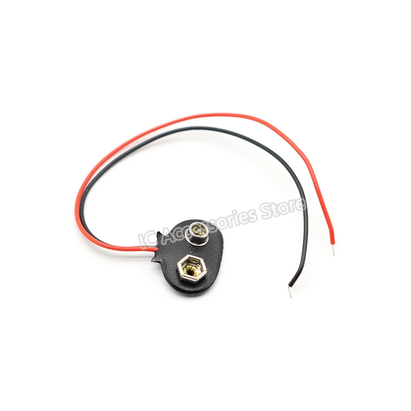 30pcs T-shaped 9-volt battery button line length 15CM 9V battery special button battery button T-type