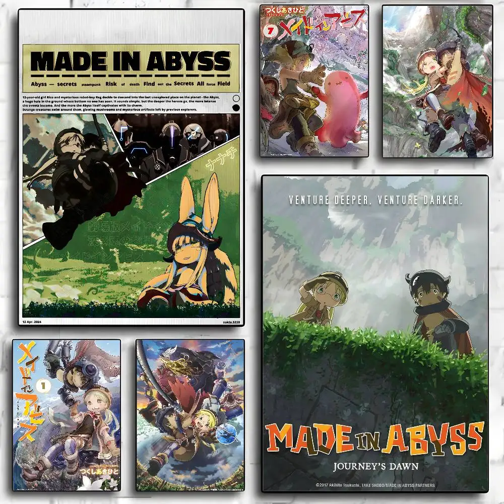 

Anime M-Made in Abyss Poster Waterproof HD Art Wall Decal Self-Adhesive Print. Aesthetic Home Room Decor for Living Room Bedroom
