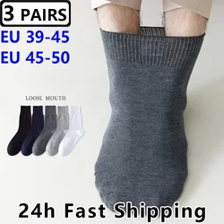 3 Pairs/lot Men's Large Socks Plus Big Size EU48,49,50 All-match Casual Business Anti-Odor Men Socks Sox Meias Calcetines Hombre