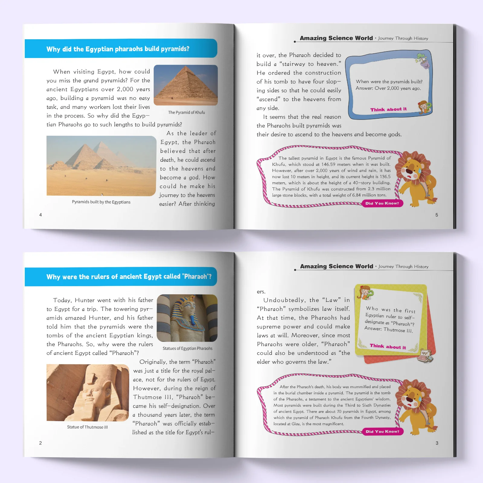 Amazing Science World: Journey Through History, Educational Kids History Book with Real Photos of Ancient Buildings and Cultures