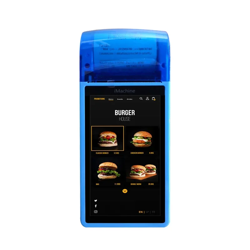 Mobile Terminal Handheld POS Support WIFI BT with 58mm Printer Android  AP02 Plus